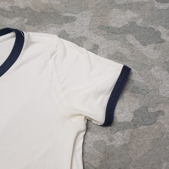 Ariat Top Womens Small White Short Sleeve Ringer Western Rodeo Ranch - Picture 3 of 9